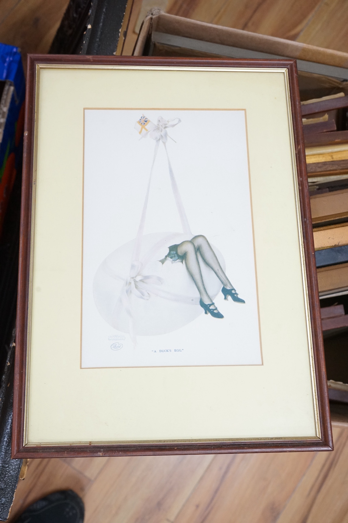 A large collection of late 19th and early 20th century Art Nouveau figural lithographs, mostly French. Condition - poor/fair